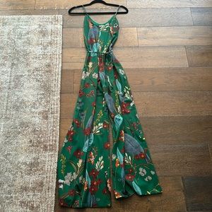 Zara wide leg pant suit with attached belt